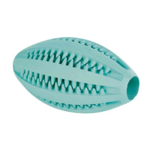 Juguete Perro Pelota Rugby de Goma Rellenable 11cm