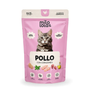 Milo y Lola Sobre de Pollo con Corazones para Gato